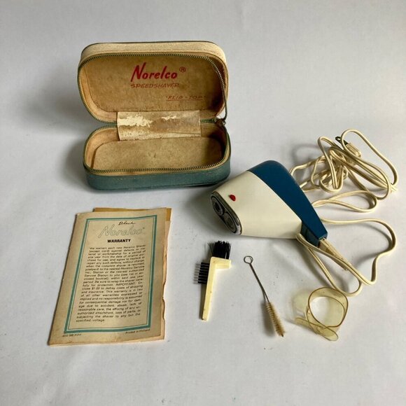 Vintage Norelco Speedshaver Razor Shaver HP1124 w/Case & Papers - Picture 1 of 12